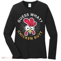 Guess What Chicken Butt Women's Long Sleeve Shirt thumb 0