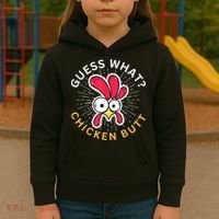 Guess What Chicken Butt Kids Hoodie thumb 3