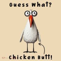 Guess What Chicken Butt Chicken Rooster Meme Funny Costume Tote Bag thumb 4