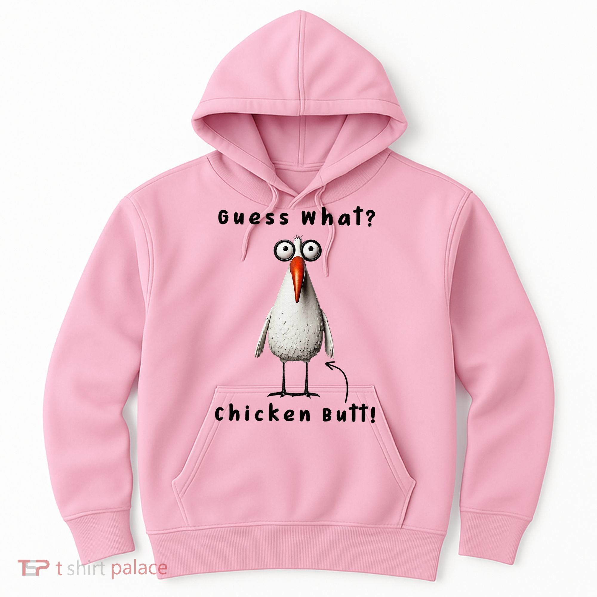 Guess What Chicken Butt Chicken Rooster Meme Funny Costume Hoodie