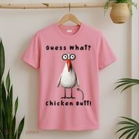 Guess What Chicken Butt Chicken Rooster Meme Funny Costume T-Shirt thumb 2