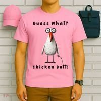 Guess What Chicken Butt Chicken Rooster Meme Funny Costume T-Shirt thumb 6