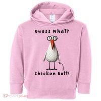 Guess What Chicken Butt Chicken Rooster Meme Funny Costume Toddler Hoodie thumb 0