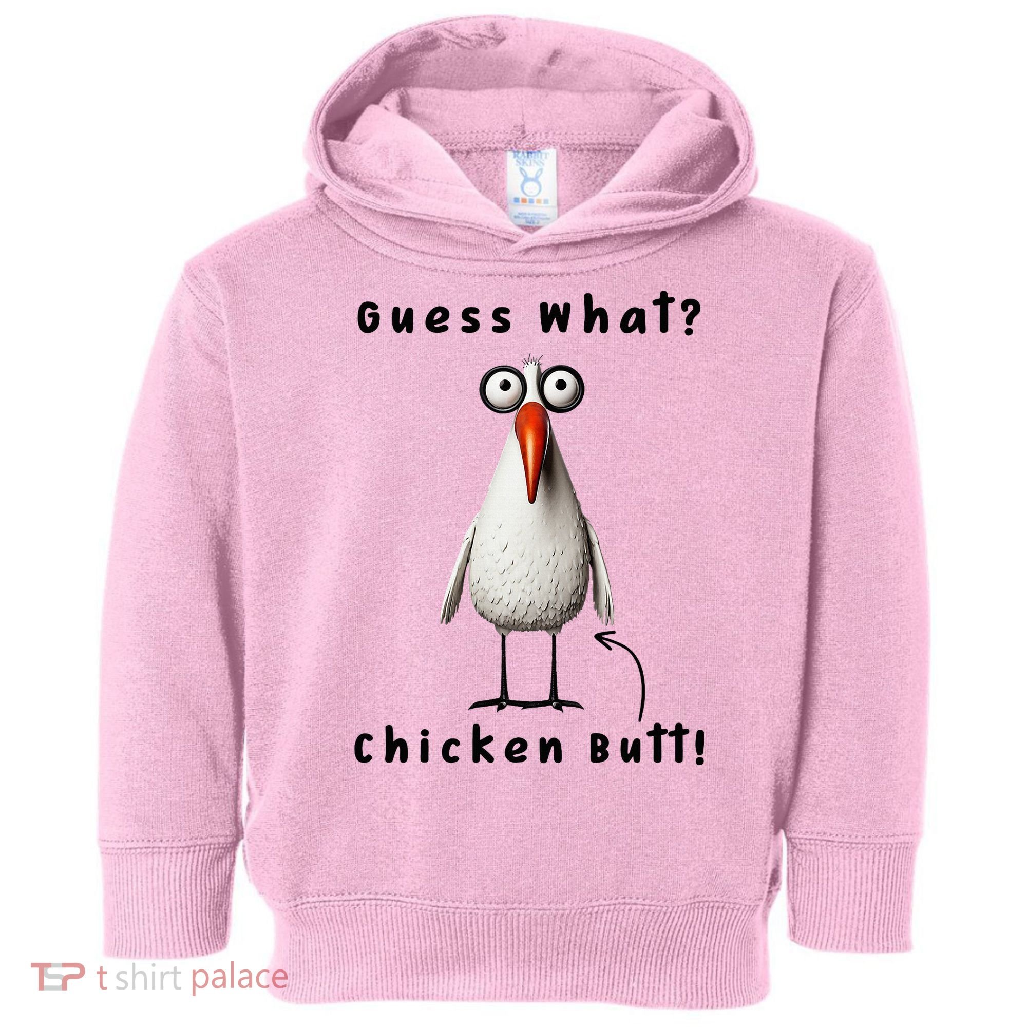 Guess What Chicken Butt Chicken Rooster Meme Funny Costume Toddler Hoodie