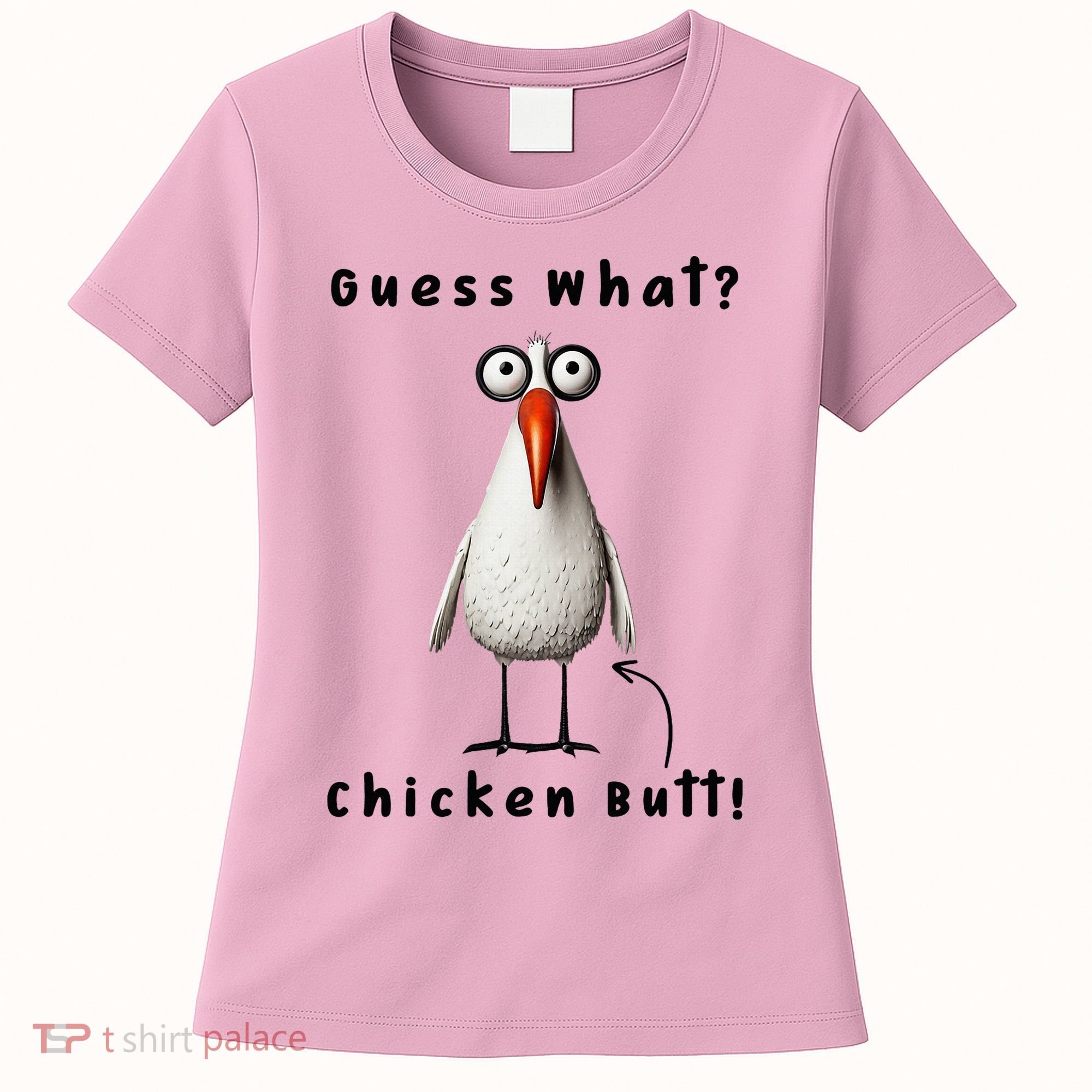 Guess What Chicken Butt Chicken Rooster Meme Funny Costume Women's T-Shirt