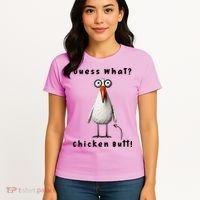 Guess What Chicken Butt Chicken Rooster Meme Funny Costume Women's T-Shirt thumb 4
