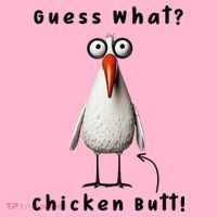 Guess What Chicken Butt Chicken Rooster Meme Funny Costume Women's T-Shirt thumb 6