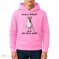 Guess What Chicken Butt Chicken Rooster Meme Funny Costume Kids Hoodie thumb 4