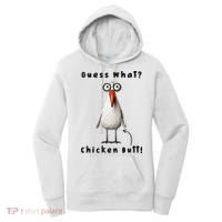 Guess What Chicken Butt Chicken Rooster Meme Funny Costume Women's Hoodie thumb 0