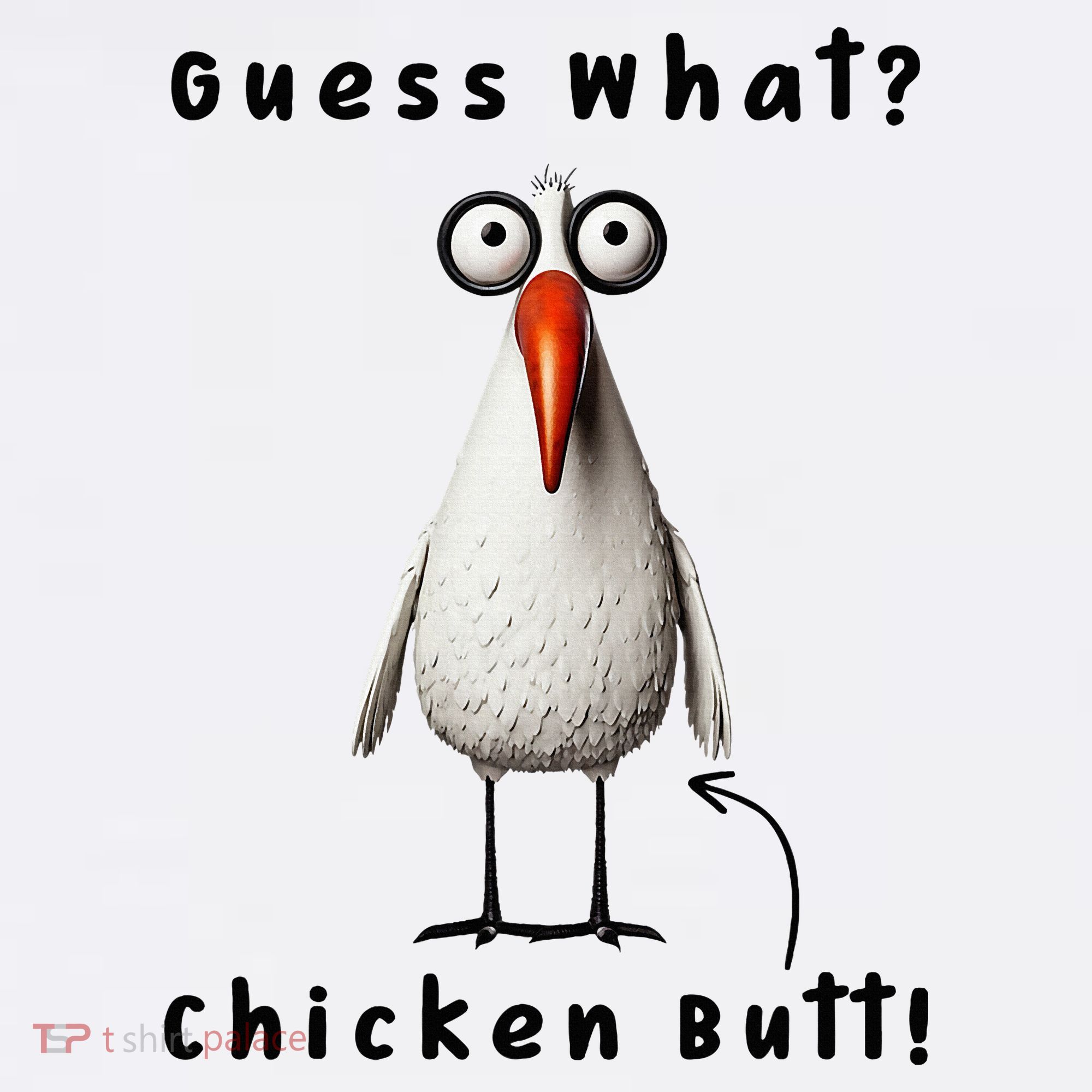 Guess What Chicken Butt Chicken Rooster Meme Funny Costume Women's Hoodie