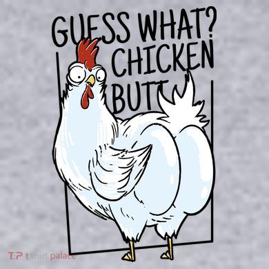 Guess What Chicken Butt Funny Women's Racerback Cropped Tank