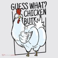 Guess What Chicken Butt Funny Womens Funnel Neck Pullover Hood thumb 2
