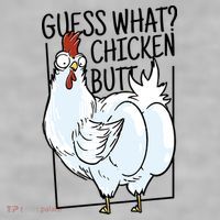 Guess What Chicken Butt Funny Ladies PosiCharge Tri-Blend Wicking Tank thumb 2