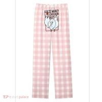 Guess What Chicken Butt Funny Women's Flannel Plaid Pajama Pants thumb 0