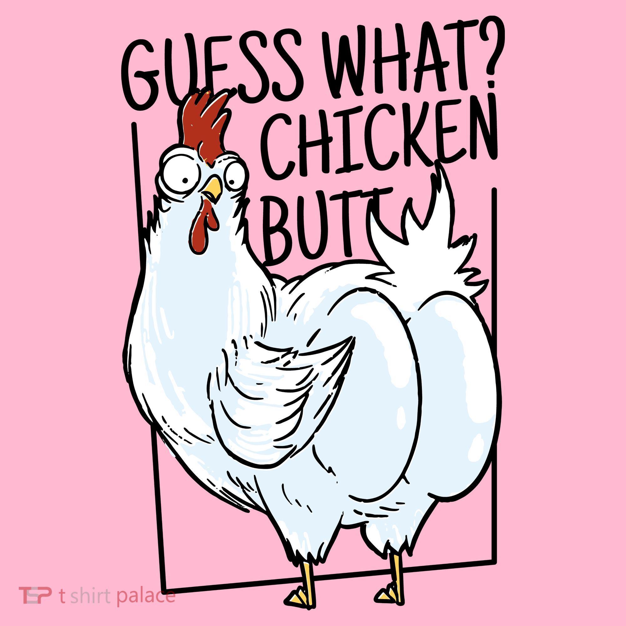 Guess What Chicken Butt Funny Coaster