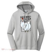 Guess What Chicken Butt Funny Performance Fleece Hoodie thumb 0