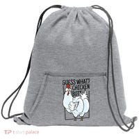 Guess What Chicken Butt Funny Sweatshirt Cinch Pack Bag thumb 0