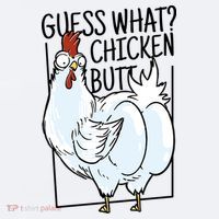 Guess What Chicken Butt Funny Sueded Cloud Jersey T-Shirt thumb 2