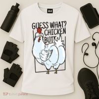 Guess What Chicken Butt Funny Cooling Performance Crew T-Shirt thumb 3