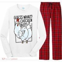 Guess What Chicken Butt Funny Long Sleeve Pajama Set thumb 0