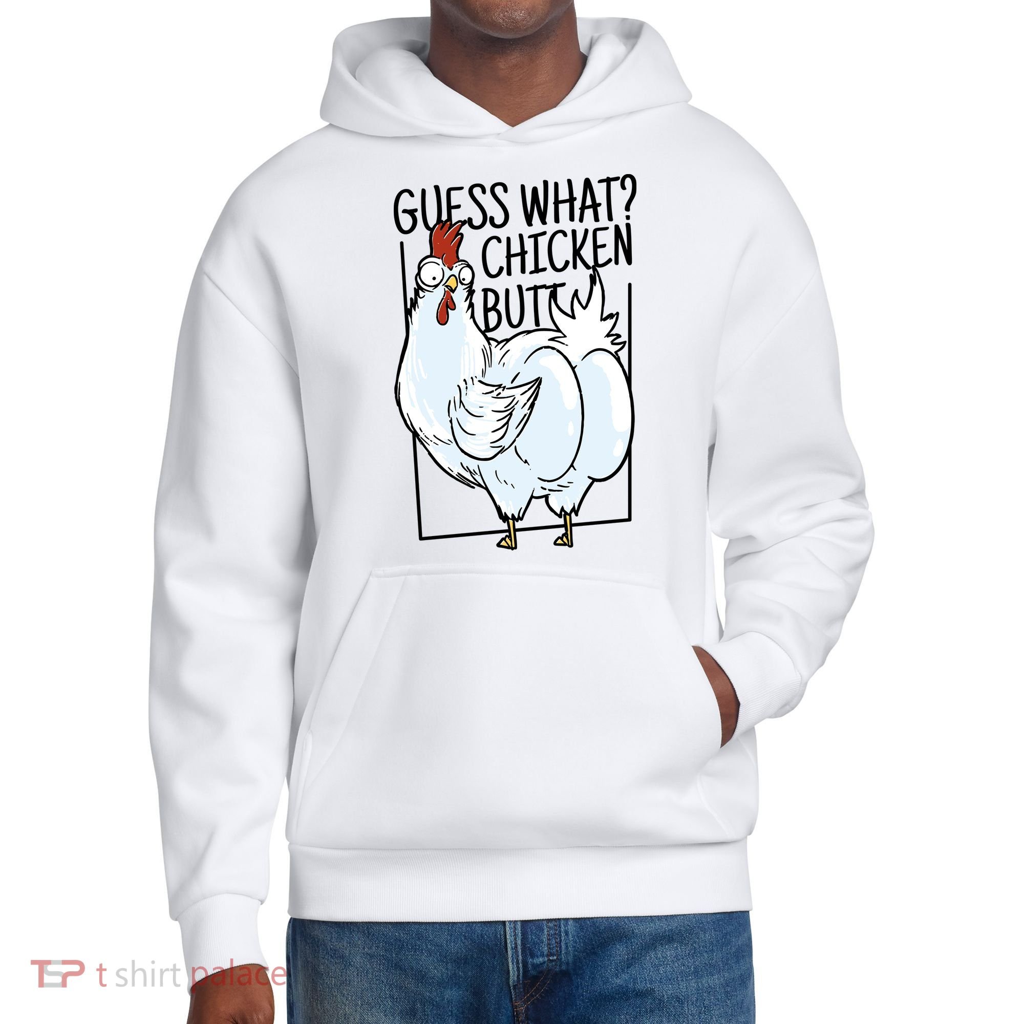 Guess What Chicken Butt Funny District V.I.T. Heavyweight Hoodie