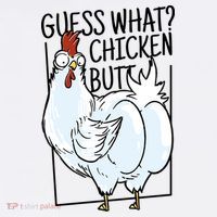 Guess What Chicken Butt Funny Ladies PosiCharge Competitor Racerback Tank thumb 2