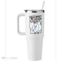 Guess What Chicken Butt Funny 40oz Vacuum Insulated Stainless Steel Travel Tumbler thumb 2