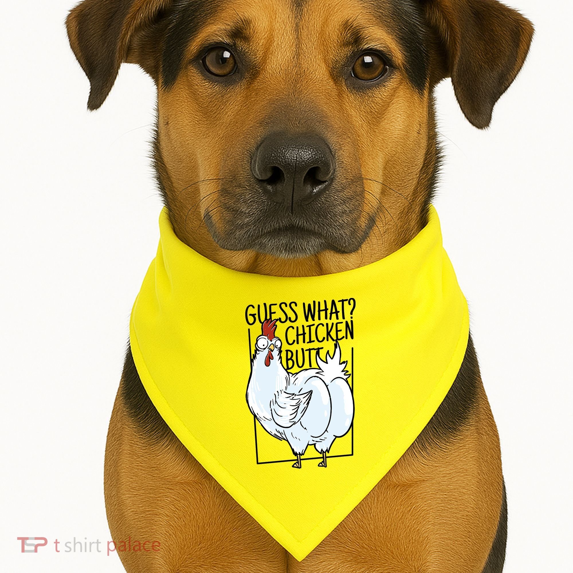 Guess What Chicken Butt Funny USA-Made Doggie Bandana