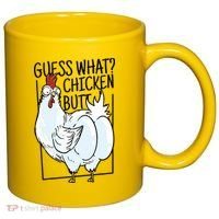 Guess What Chicken Butt Funny 11oz C Handle Ceramic Mug thumb 0