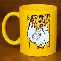Guess What Chicken Butt Funny 11oz C Handle Ceramic Mug thumb 4