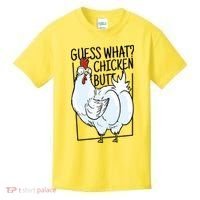 Guess What Chicken Butt Funny Kids T-Shirt thumb 0