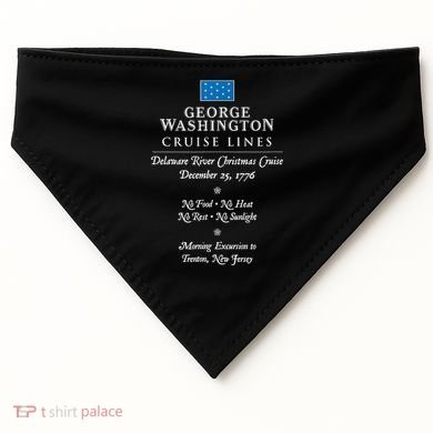 George Washington Crossing Delaware River 1776 USA-Made Doggie Bandana