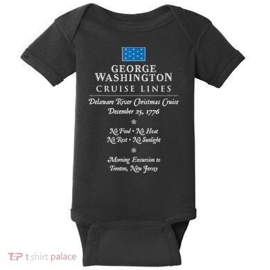 George Washington Crossing Delaware River 1776 Baby Bodysuit
