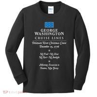 George Washington Crossing Delaware River 1776 Kids Long Sleeve Shirt thumb 0