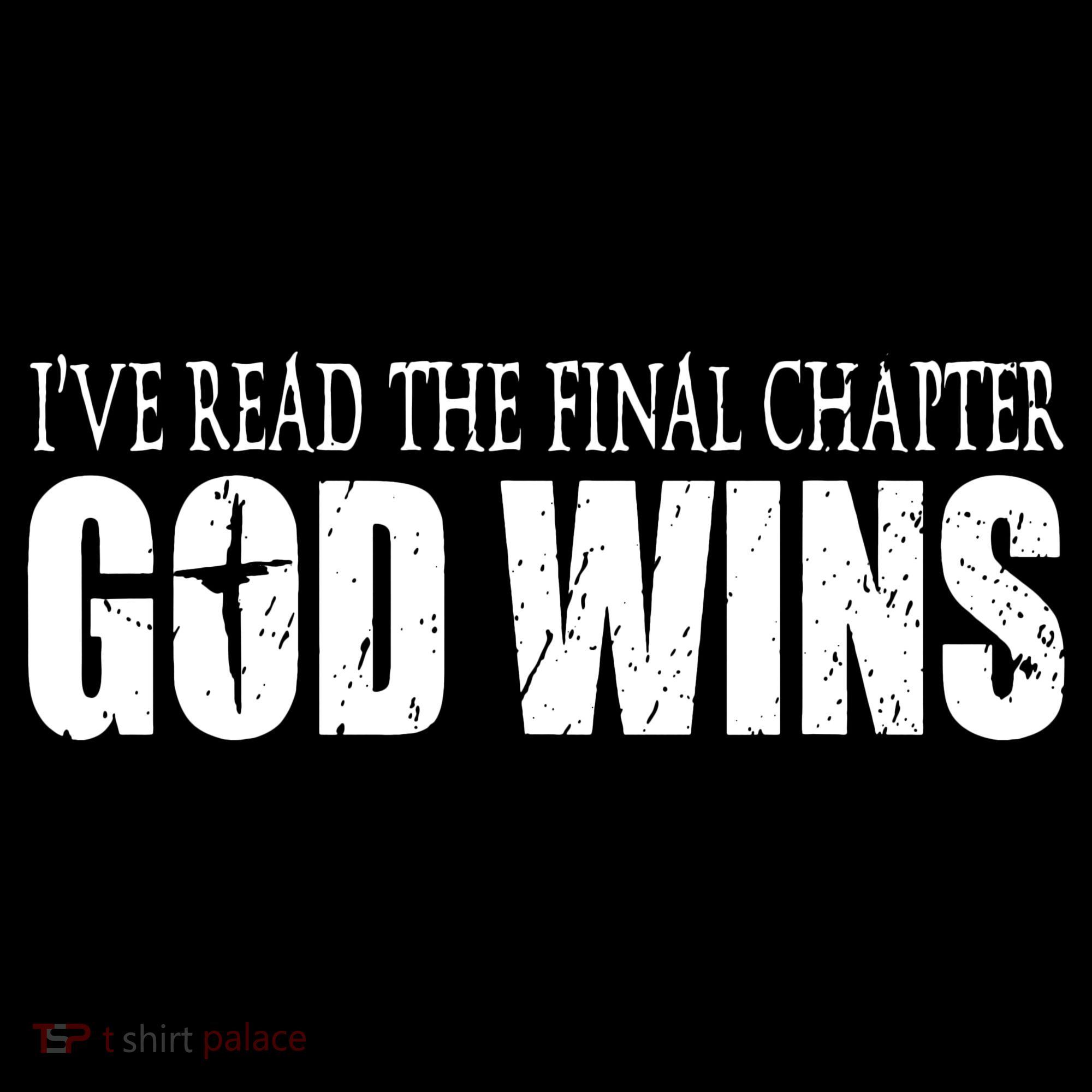 God Wins Christian I Have Read The Final Chapter Apron
