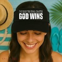 God Wins Christian I Have Read The Final Chapter Visor thumb 2