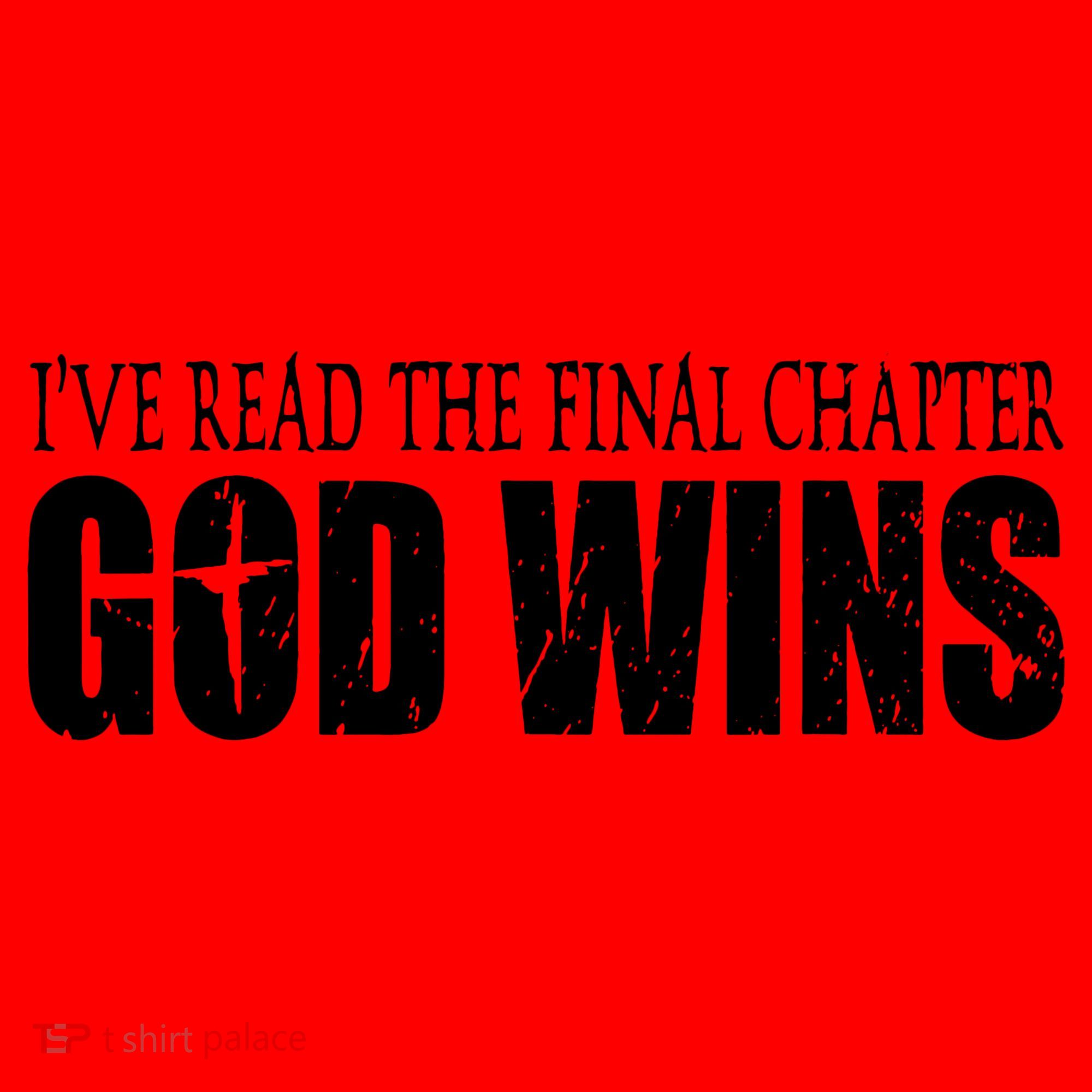 God Wins Christian I Have Read The Final Chapter Santa Hat