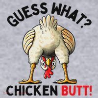 Guess What Chicken Butt Chicken Women's Sweatshirt thumb 2