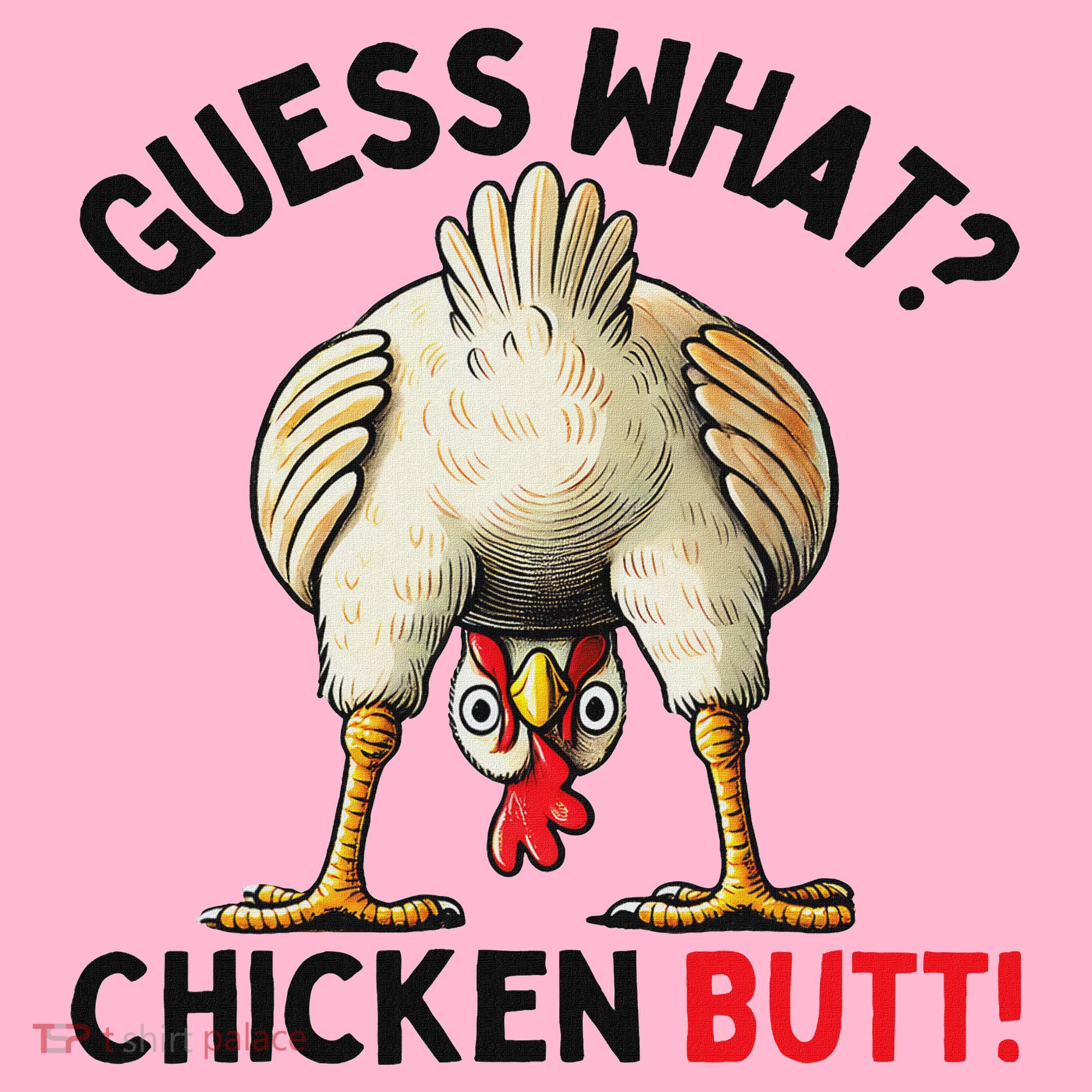 Guess What Chicken Butt Chicken Coaster