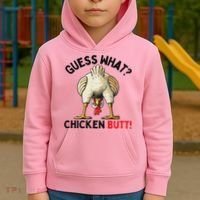 Guess What Chicken Butt Chicken Kids Hoodie thumb 2