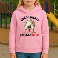 Guess What Chicken Butt Chicken Kids Hoodie thumb 3