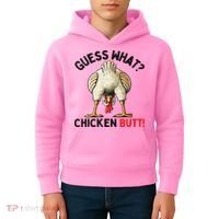 Guess What Chicken Butt Chicken Kids Hoodie thumb 4