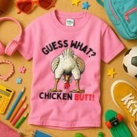Guess What Chicken Butt Chicken Kids T-Shirt thumb 3