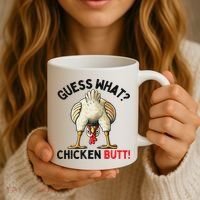 Guess What Chicken Butt Chicken Coffee Mug thumb 3