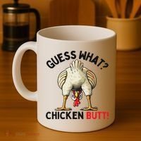 Guess What Chicken Butt Chicken Coffee Mug thumb 4