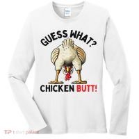 Guess What Chicken Butt Chicken Women's Long Sleeve Shirt thumb 0