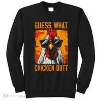 Guess What Chicken Butt Funny Saying Rooster Sweatshirt thumb 0