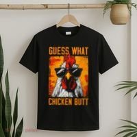 Guess What Chicken Butt Funny Saying Rooster T-Shirt thumb 2