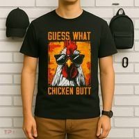 Guess What Chicken Butt Funny Saying Rooster T-Shirt thumb 6