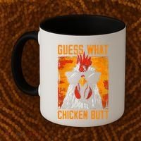 Guess What Chicken Butt Funny Saying Rooster Coffee Mug thumb 2